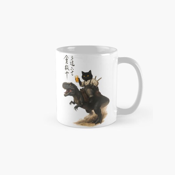 Item preview, Samurai Cat Rides a Dino – Cheers to Chaos designed and sold by Arcaucil.