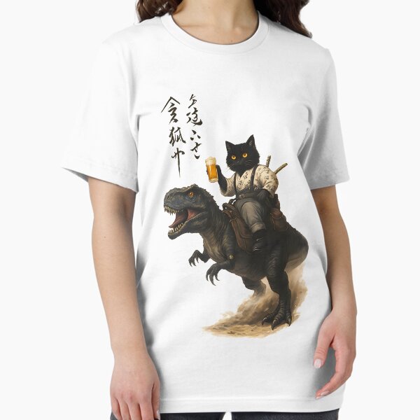 Item preview, Samurai Cat Rides a Dino – Cheers to Chaos designed and sold by Arcaucil.