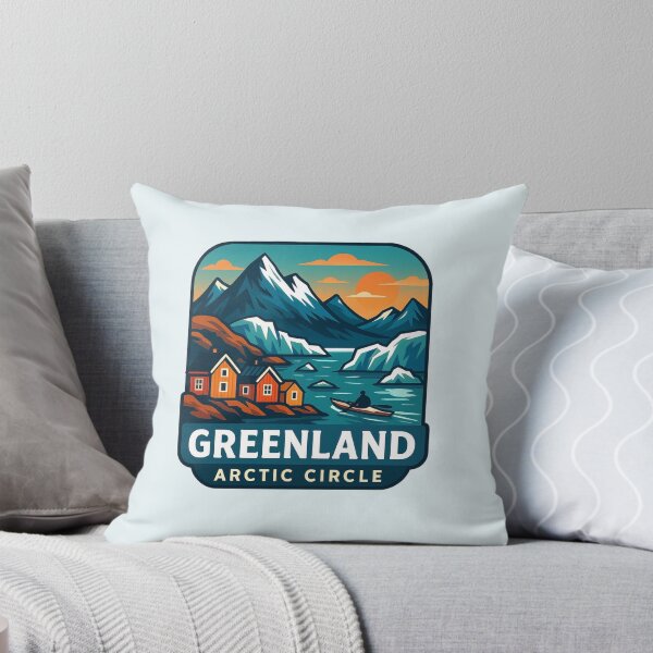 Item preview, Greenland Arctic Circle – Retro Travel Art designed and sold by Myra365Art.