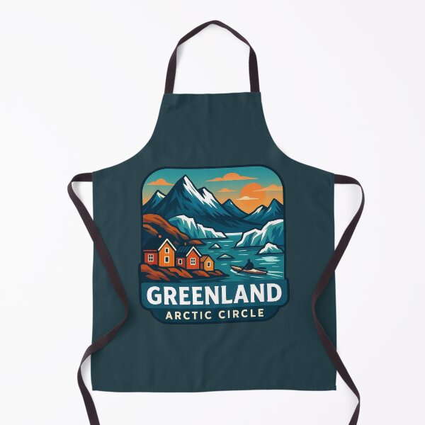 Item preview, Greenland Arctic Circle – Retro Travel Art designed and sold by Myra365Art.