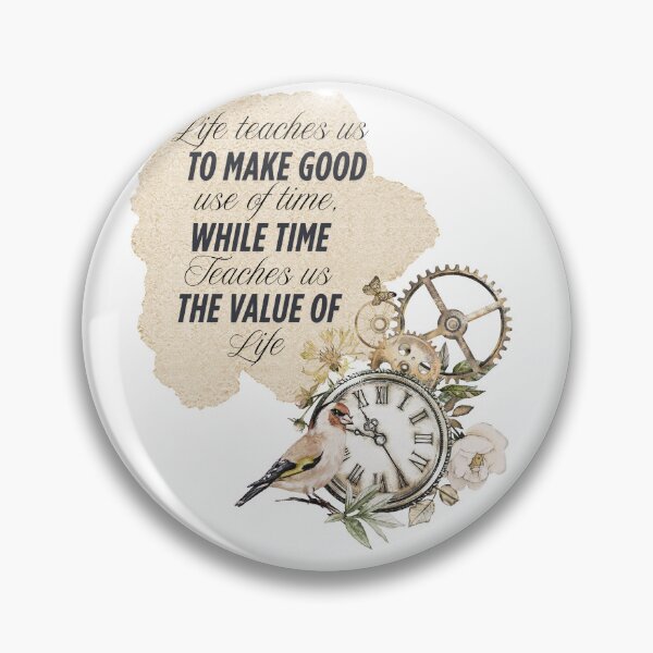 Item preview, Vintage clock with a bird, flowers and a quote designed and sold by Patsmerch.