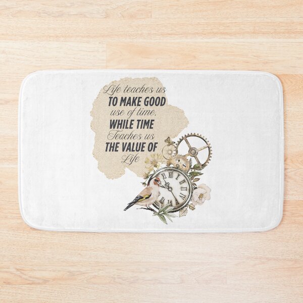 Item preview, Vintage clock with a bird, flowers and a quote designed and sold by Patsmerch.