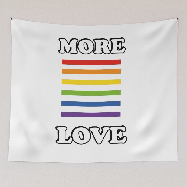 Item preview, More love - gay pride rainbow designed and sold by Inspirationmotivation.