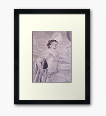 Princess Padme Black and White Framed Print