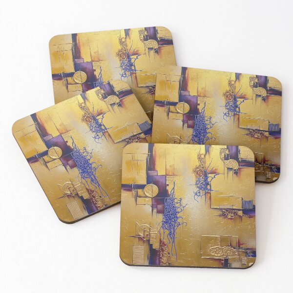 Item preview, Abstract gold painting designed and sold by MYANIMEST0RE.