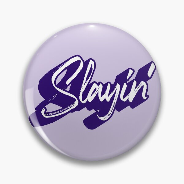 Item preview, Slayin' typography in dark blue designed and sold by MoonGirlDes000.
