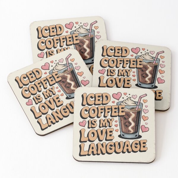 Item preview, Iced Coffee Is My Love Language – Funny Coffee Lover Gift – Cute Cold Brew Quote designed and sold by Cafe-Color.
