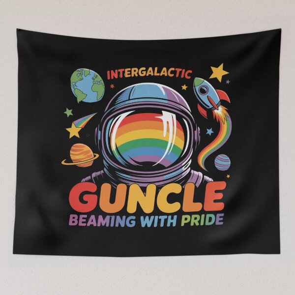Item preview, Intergalactic Guncle Pride Space Design designed and sold by Bliss Find And Design.