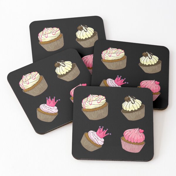 Item preview, Vanilla & Royal Pinks Cupcake Quartet – Sticker Set designed and sold by Neonyx2020.