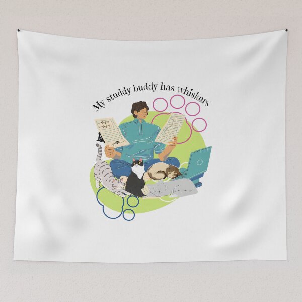 Item preview, My studdy buddy has whiskers - vet student life designed and sold by Bettybee00.