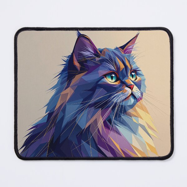 Aperçu de l'œuvre Chat Géométrique Coloré créée et vendue par Deomors.