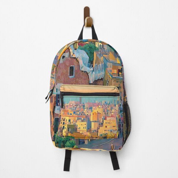 Item preview, Barcelona Retro Travel Poster – Gaudí Skyline Vintage Wall Art designed and sold by TuncGK.