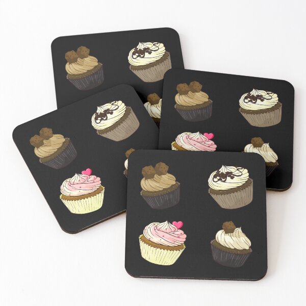 Item preview, Choco Love Cupcake Quartet – Sticker Set designed and sold by Neonyx2020.