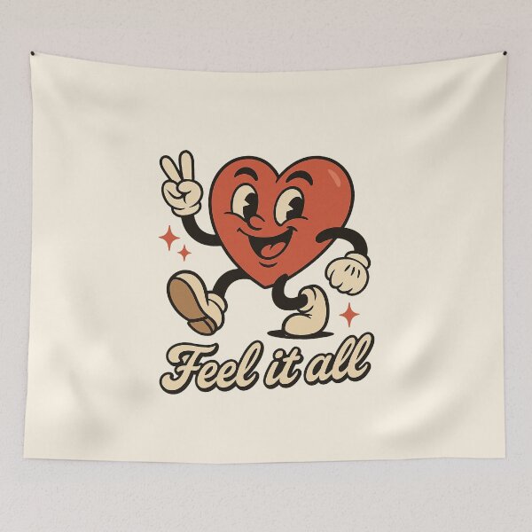Item preview, Happy Heartbeat – Retro Cartoon Heart designed and sold by HoopeStylee.