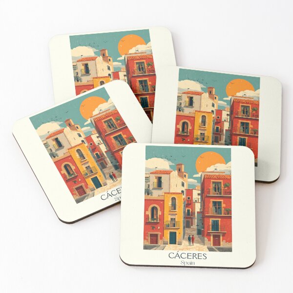 Item preview, Cáceres Travel Poster – Medieval Spain Vintage Wall Art designed and sold by TuncGK.