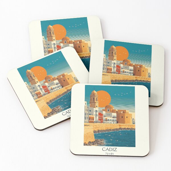 Item preview, Cádiz Vintage Travel Poster – Seaside Spain Retro Art designed and sold by TuncGK.