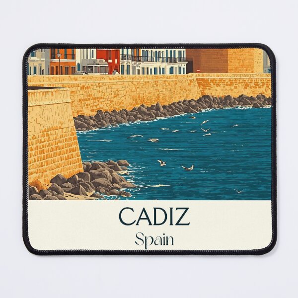 Item preview, Cádiz Vintage Travel Poster – Seaside Spain Retro Art designed and sold by TuncGK.