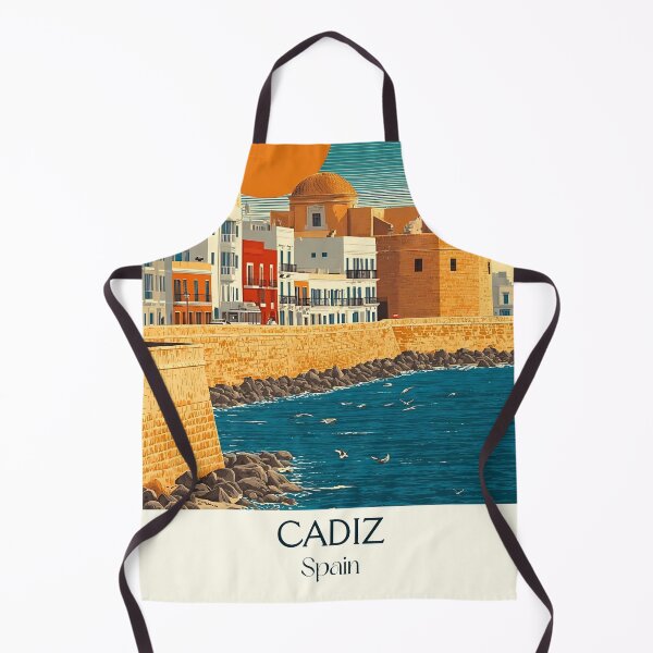 Item preview, Cádiz Vintage Travel Poster – Seaside Spain Retro Art designed and sold by TuncGK.