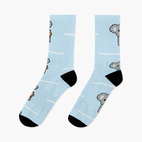 Item preview, koala holding boba tea blue backround designed and sold by CUTIE49SRIMONEY.