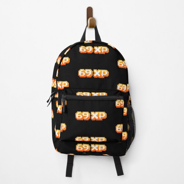 Item preview, 69 XP, Experience Points Gaming Memes in Hot Orange Pixel Typography designed and sold by Memes N Lore .