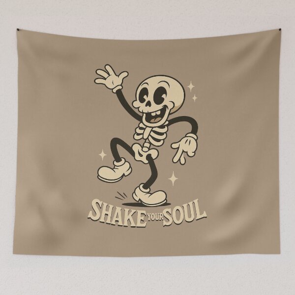 Item preview, Skelly Steps – Retro Cartoon Skeleton designed and sold by HoopeStylee.