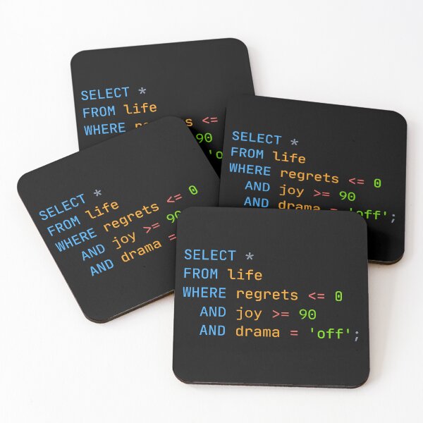Item preview, SQL Life Code: Joy High, Drama Off, Regrets None – Geek Gift designed and sold by Yuli Club.