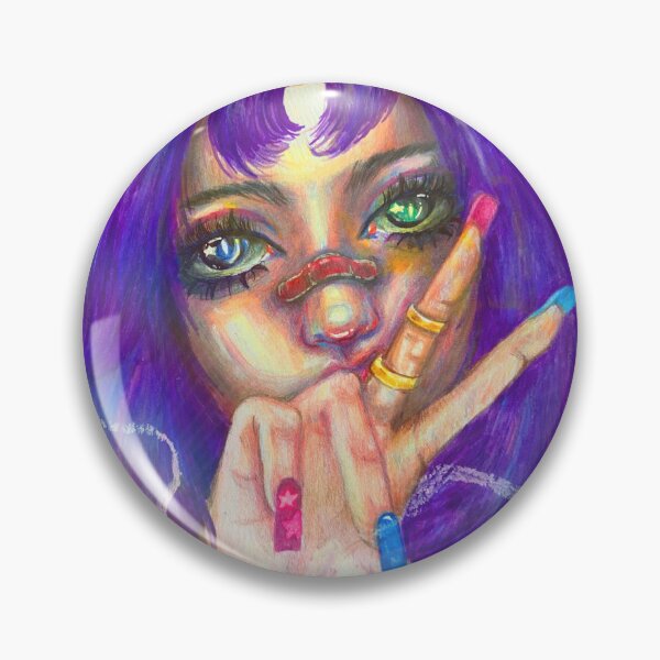 Item preview, Neon Dream – Cyber Girl with Violet Hair designed and sold by Heavenly-Cloudz.