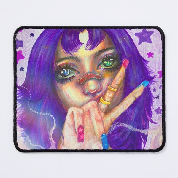 Item preview, Neon Dream – Cyber Girl with Violet Hair designed and sold by Heavenly-Cloudz.