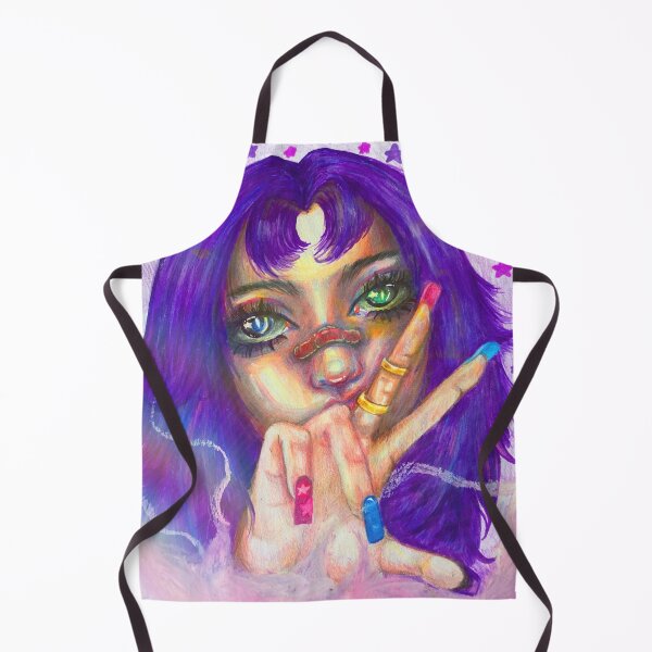 Item preview, Neon Dream – Cyber Girl with Violet Hair designed and sold by Heavenly-Cloudz.