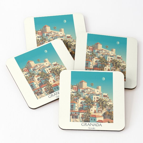 Item preview, Granada Vintage Travel Poster – Alhambra Inspired Spanish Print designed and sold by TuncGK.