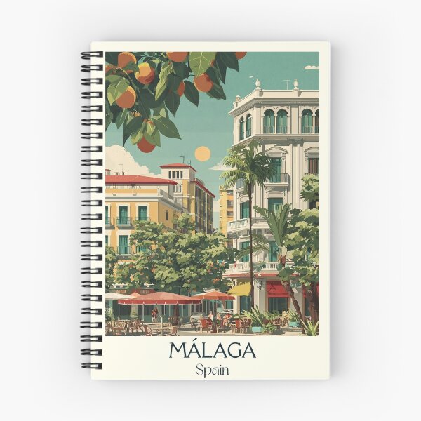 Item preview, Málaga Retro Travel Poster – Andalusian Seaside Vintage Print designed and sold by TuncGK.