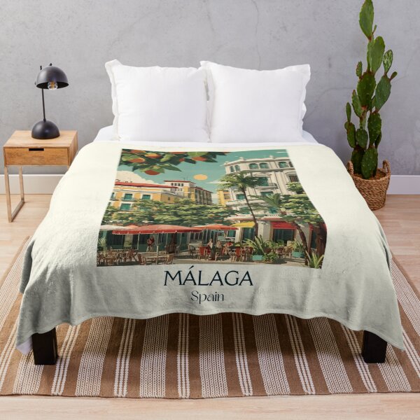 Item preview, Málaga Retro Travel Poster – Andalusian Seaside Vintage Print designed and sold by TuncGK.