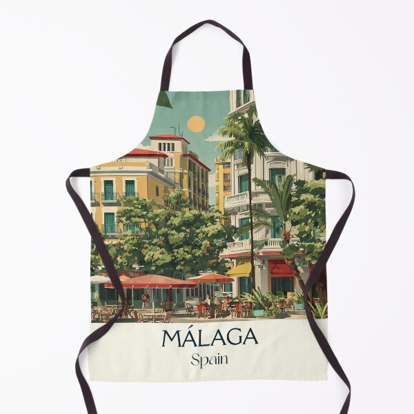 Item preview, Málaga Retro Travel Poster – Andalusian Seaside Vintage Print designed and sold by TuncGK.