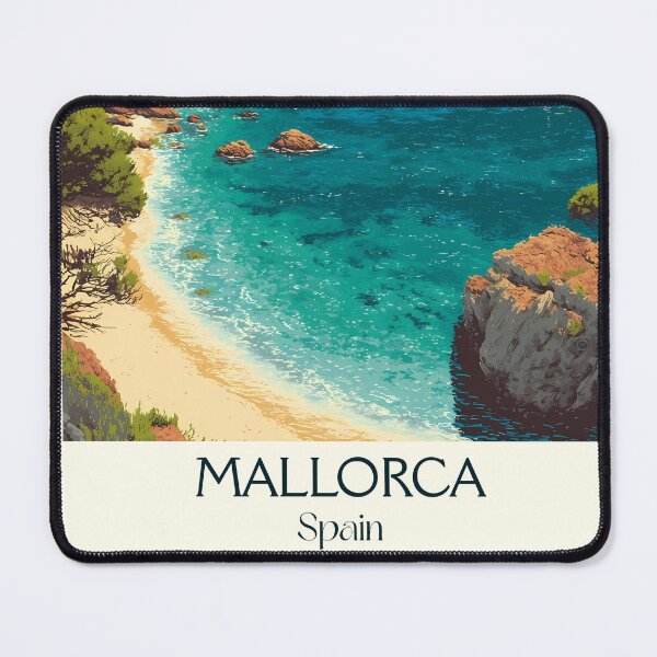 Item preview, Mallorca Island Travel Poster – Vintage Balearic Art Print designed and sold by TuncGK.