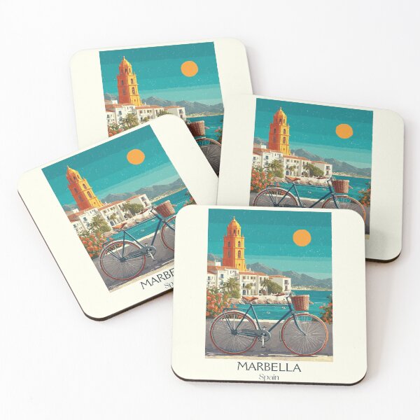 Item preview, Marbella Vintage Travel Poster – Luxury Coastline Art designed and sold by TuncGK.