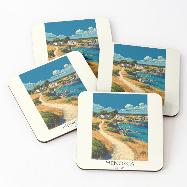 Item preview, Menorca Island Travel Poster – Tranquil Balearic Vintage Art designed and sold by TuncGK.