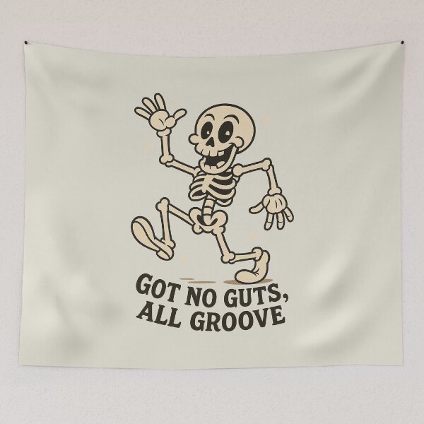 Item preview, Bone Bounce – Vintage Dancing Skeleton designed and sold by HoopeStylee.