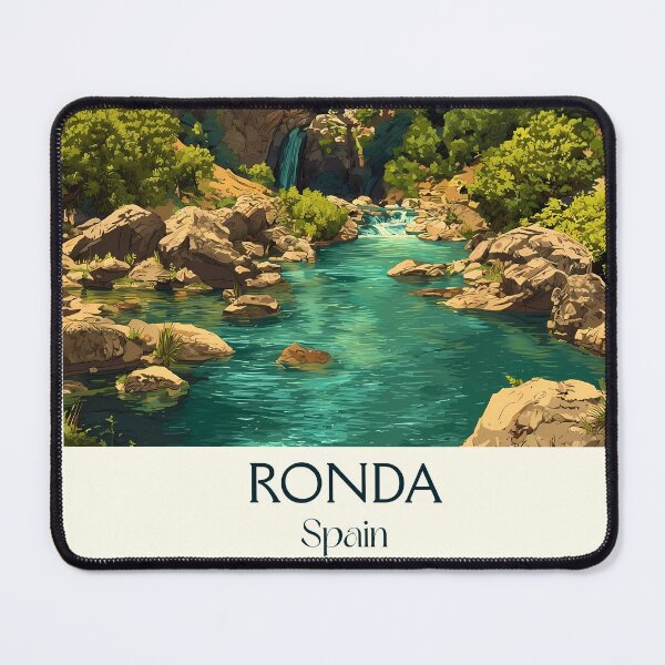 Item preview, Ronda Travel Poster – Cliffside Bridge Vintage Spain Print designed and sold by TuncGK.