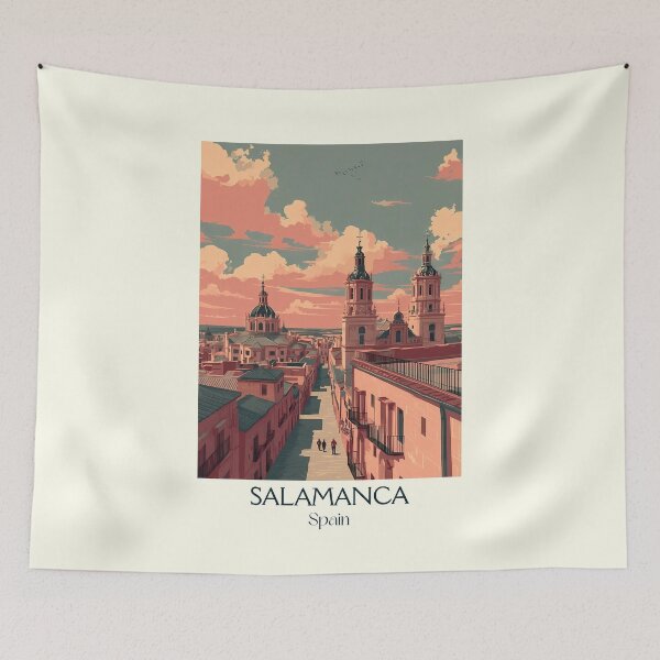 Item preview, Salamanca Travel Poster – Spanish Baroque Vintage Art designed and sold by TuncGK.
