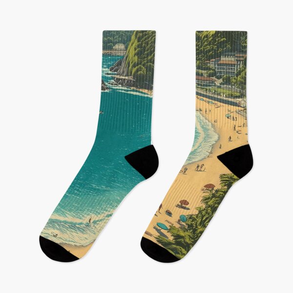 Item preview, San Sebastián Vintage Travel Poster – Beachfront Basque Art designed and sold by TuncGK.