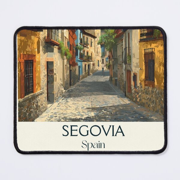 Item preview, Segovia Travel Poster – Roman Aqueduct Vintage Art designed and sold by TuncGK.