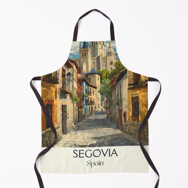 Item preview, Segovia Travel Poster – Roman Aqueduct Vintage Art designed and sold by TuncGK.