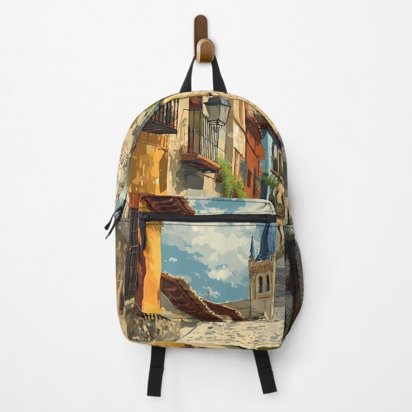 Item preview, Segovia Travel Poster – Roman Aqueduct Vintage Art designed and sold by TuncGK.