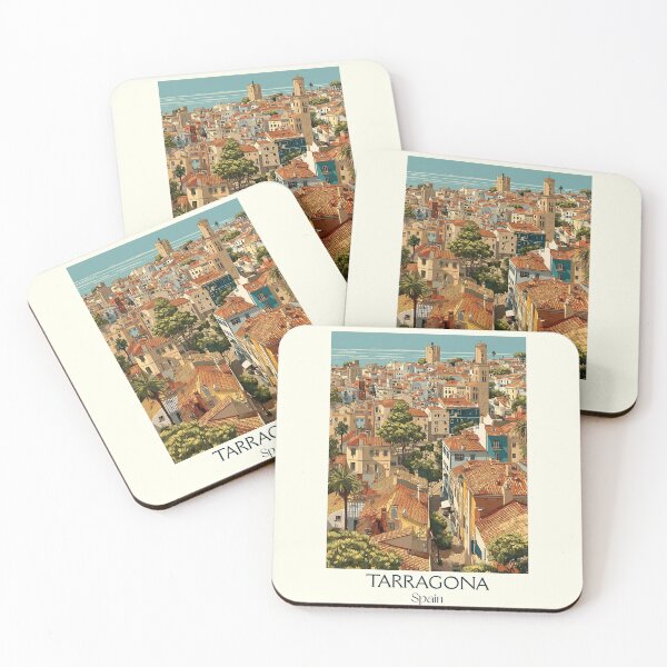 Item preview, Tarragona Travel Poster – Roman Coastline Spain Vintage Print designed and sold by TuncGK.