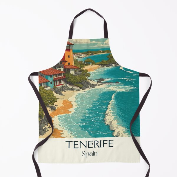 Item preview, Tenerife Travel Poster – Canary Islands Beach Vintage Print designed and sold by TuncGK.