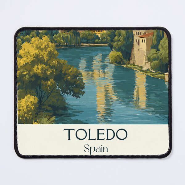 Item preview, Toledo Vintage Poster – Medieval Hilltop City Spain Art designed and sold by TuncGK.