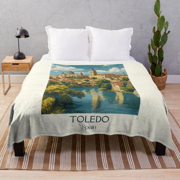 Item preview, Toledo Vintage Poster – Medieval Hilltop City Spain Art designed and sold by TuncGK.