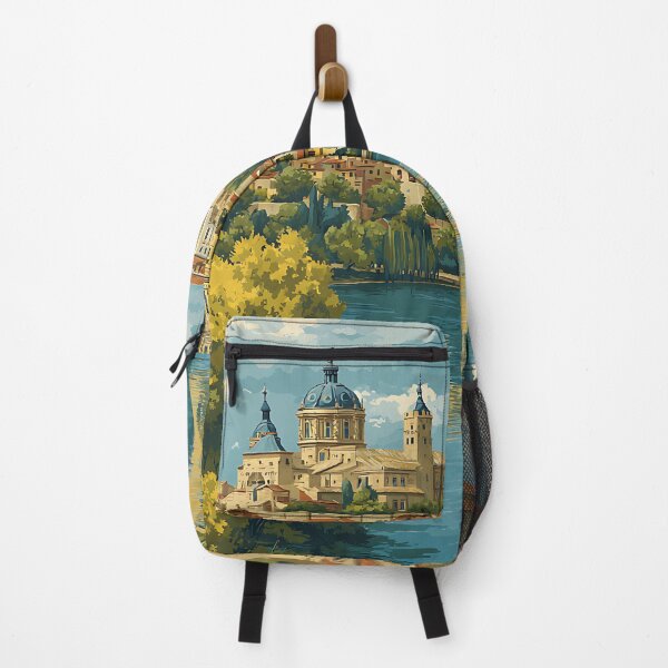 Item preview, Toledo Vintage Poster – Medieval Hilltop City Spain Art designed and sold by TuncGK.