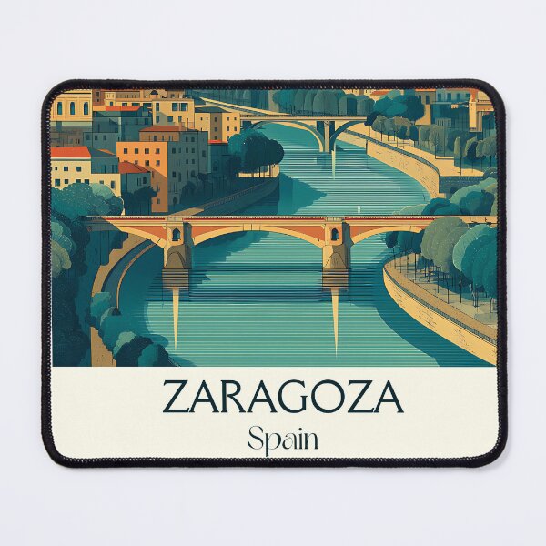 Item preview, Zaragoza Vintage Poster – Basilica del Pilar Spain Travel Art designed and sold by TuncGK.