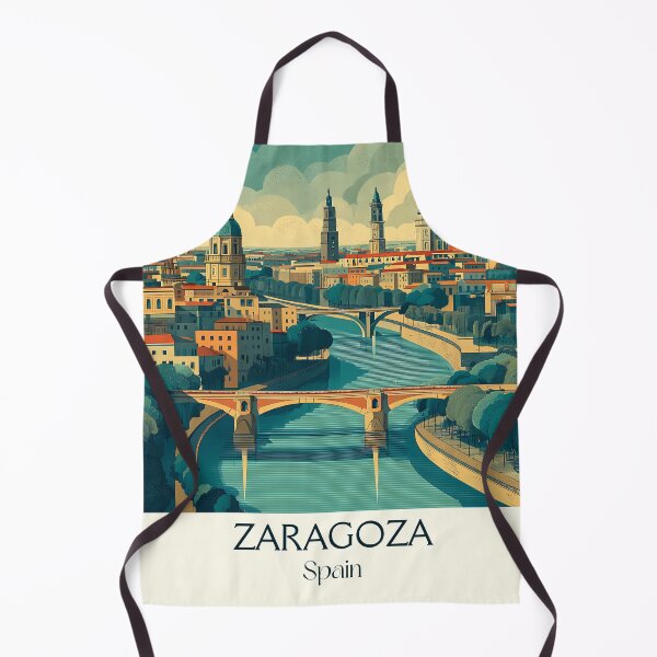 Item preview, Zaragoza Vintage Poster – Basilica del Pilar Spain Travel Art designed and sold by TuncGK.
